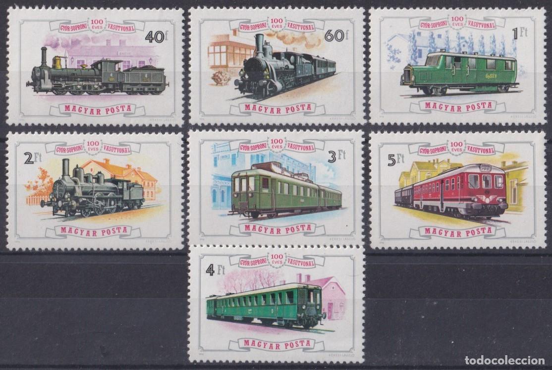 Selos: F-EX63271 HUNGARY MNH 1976 RAILROAD TRAIN RAILWAYS LOCOMOTIVE FERROCARRIL.