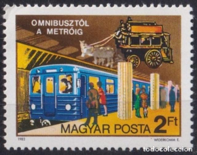 Selos: F-EX63527 HUNGARY MNH 1982 SUBWAY UNDERGROUND RAILROAD TRAIN RAILWAYS LOCOMOTIVE FERROCARRIL.
