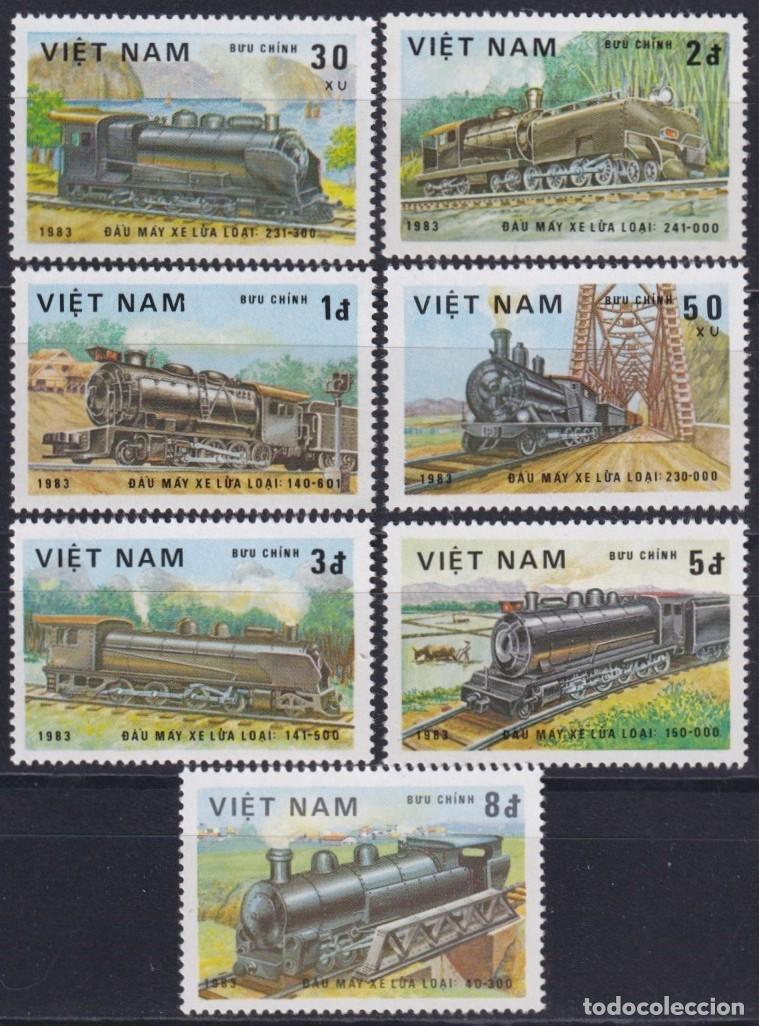 Selos: F-EX63872 VIETNAM MNH 1983 RAILROAD RAILWAYS TRAIN LOCOMOTIVES FERROCARRIL.