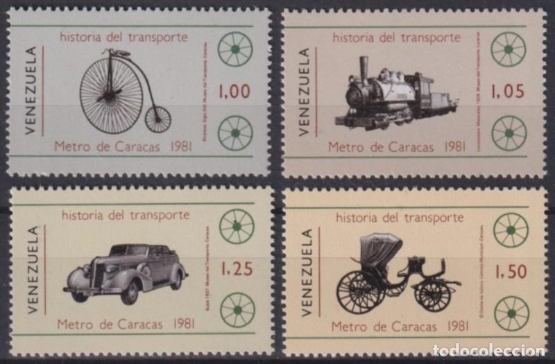 Selos: F-EX63888 VENEZUELA MNH 1981 CARACAS SUBWAYS RAILROAD CAR TRAIN LOCOMOTIVES FERROCARRIL.
