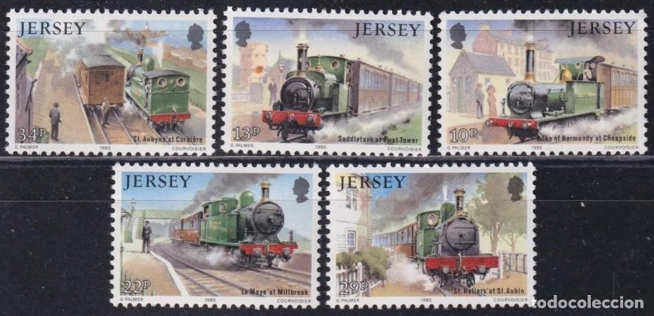 Selos: F-EX63263 ENGLAND JERSEY UK MNH 1985 RAILROAD TRAIN RAILWAYS LOCOMOTIVE FERROCARRIL.