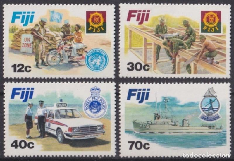 Timbres: F-EX63889 FIJI MNH 1980 POLICE CLASSIC OLD CAR AUTOMOVIL SHIP.