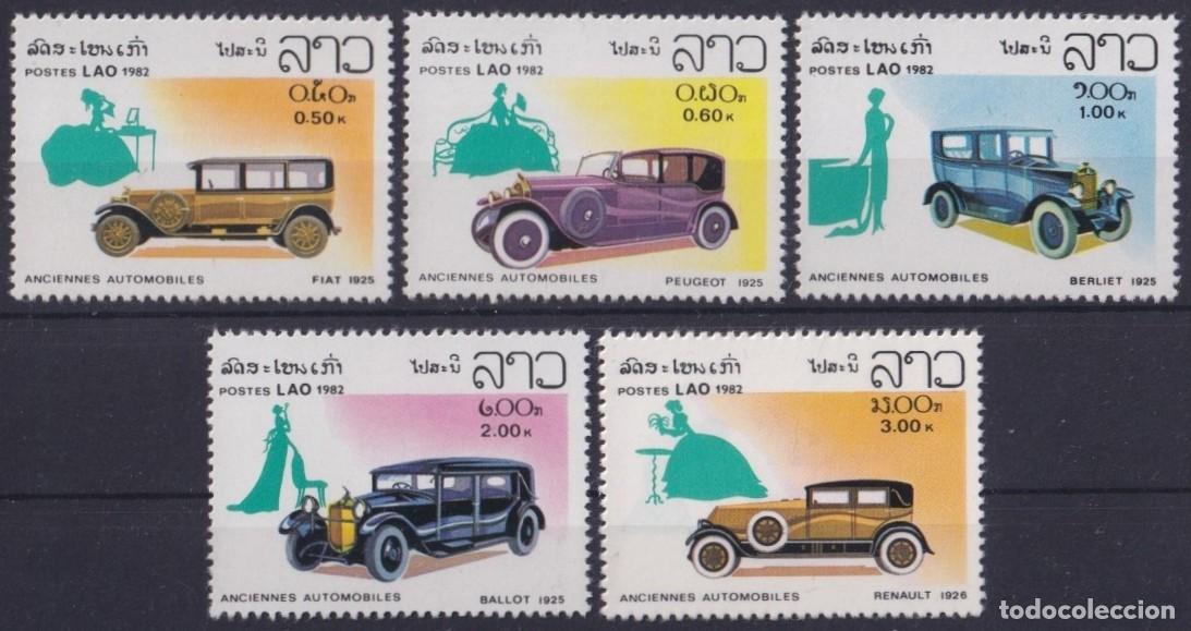 Timbres: F-EX63487 LAOS MNH 1982 TRANSPORT OLD CLASSIC CAR AUTOMOVIL.