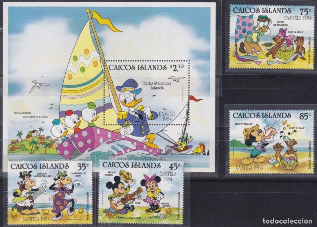 Francobolli: F-EX62789 CAICOS MNH 1984 EASTER WALT DISNEY DONALD DUCK MICKEY MOUSE HORACE.