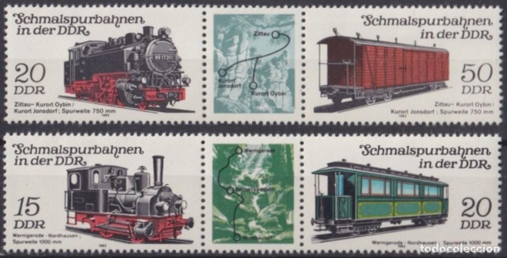 Francobolli: F-EX63304 GERMANY DDR MNH 1983 RAILROAD RAILWAYS TRAIN FERROCARRIL LOCOMOTIVES.