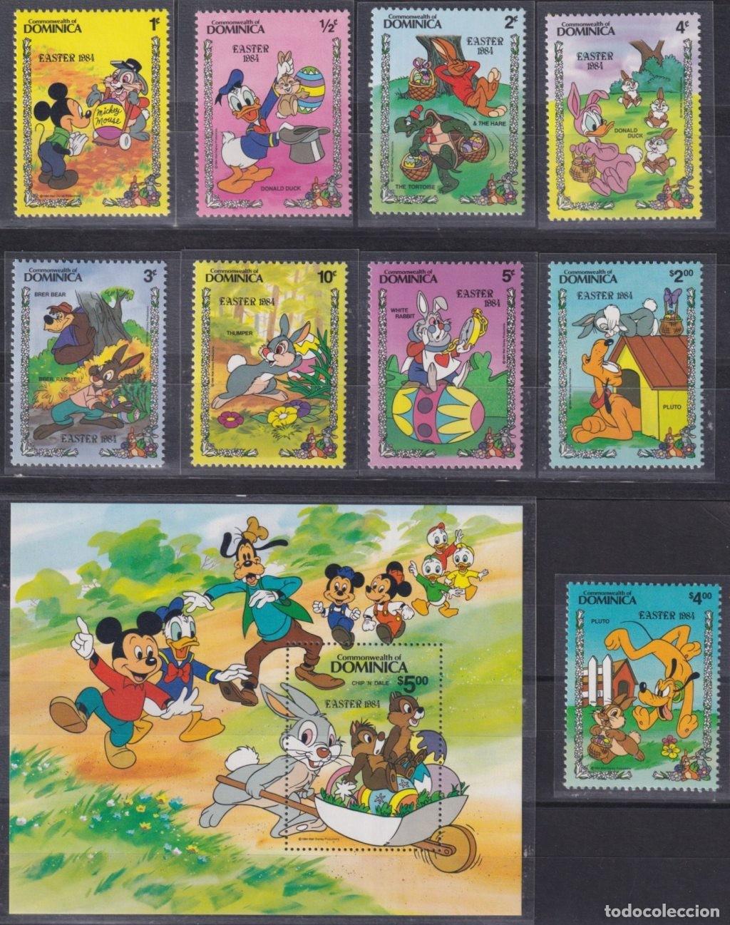 Francobolli: F-EX62796 DOMINICA MNH 1984 EASTER WALT DISNEY DONALD DUCK MICKEY MOUSE HORACE.