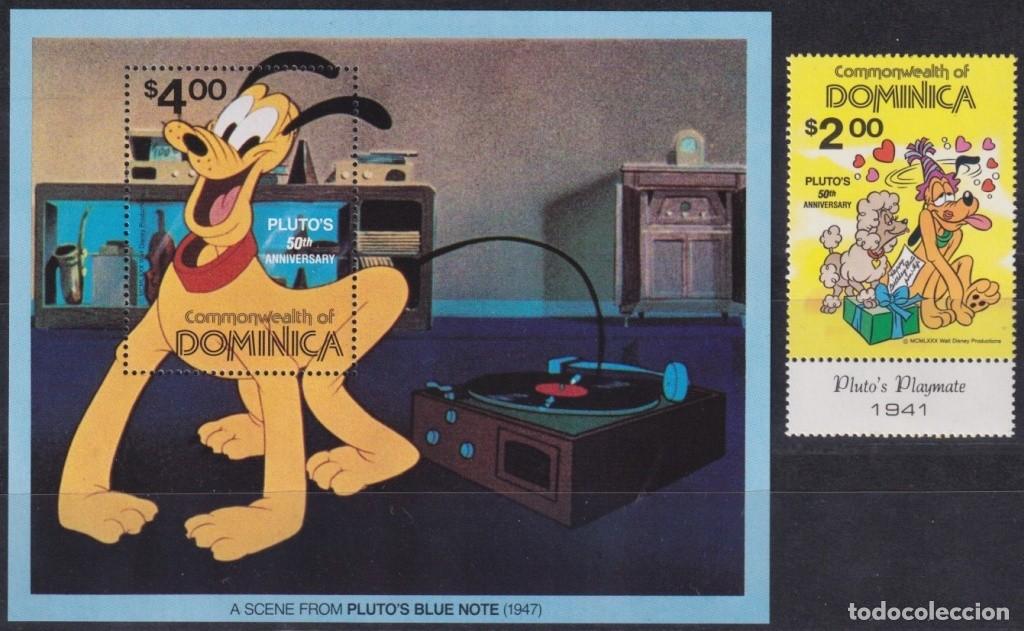 Stamps: F-EX62794 DOMINICA MNH 1981 WALT DISNEY PLUTO DOG 50th ANNIV.