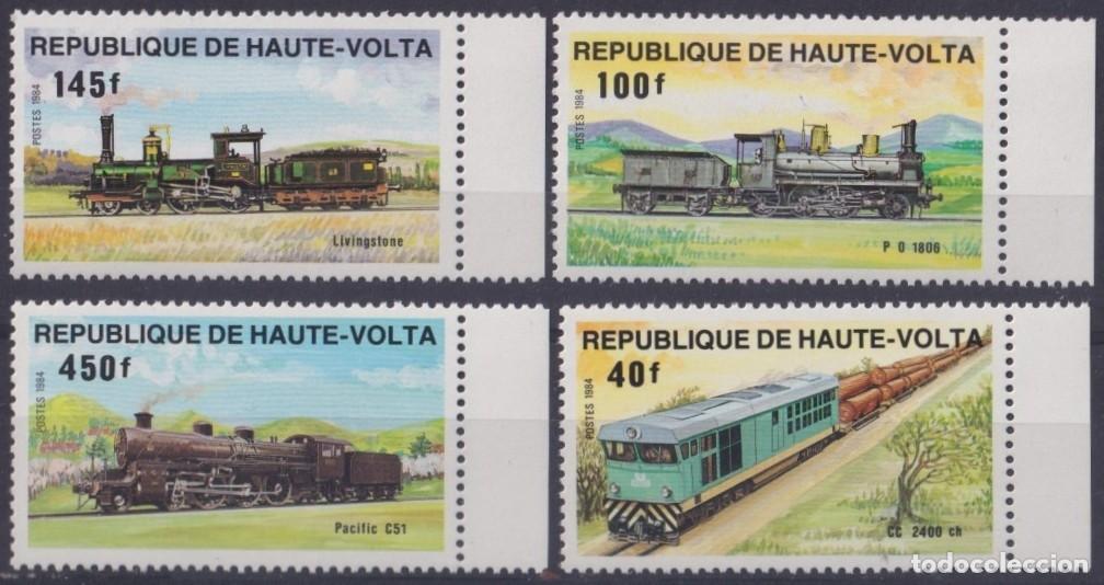 Francobolli: F-EX63574 UPPER VOLTA MNH 1984 RAILROAD RAILWAYS TRAIN FERROCARRIL LOCOMOTIVES.