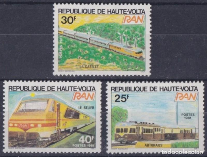 Francobolli: F-EX63576 UPPER VOLTA MNH 1981 RAILROAD RAILWAYS TRAIN FERROCARRIL LOCOMOTIVES.