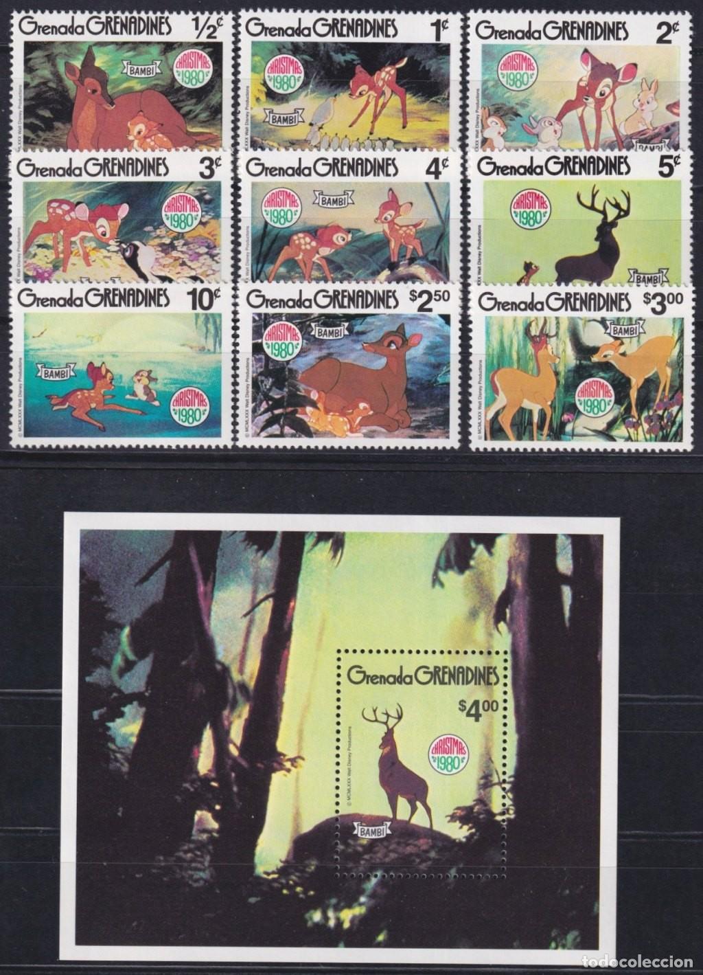 Francobolli: F-EX62806 GRENADA & GRENADINES MNH 1980 CHRISTMAS BAMBI.