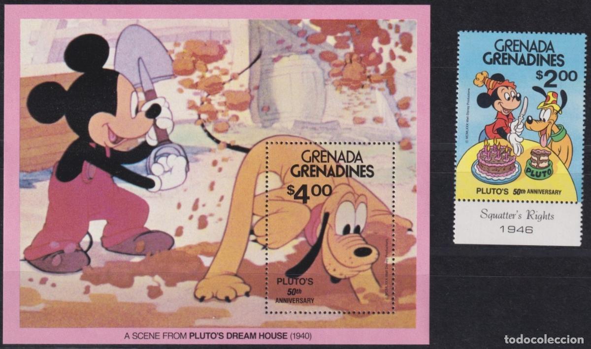 Francobolli: F-EX62808 GRENADA & GRENADINES MNH 1981 WALT DISNEY PLUTO DOG 50th ANNIV.