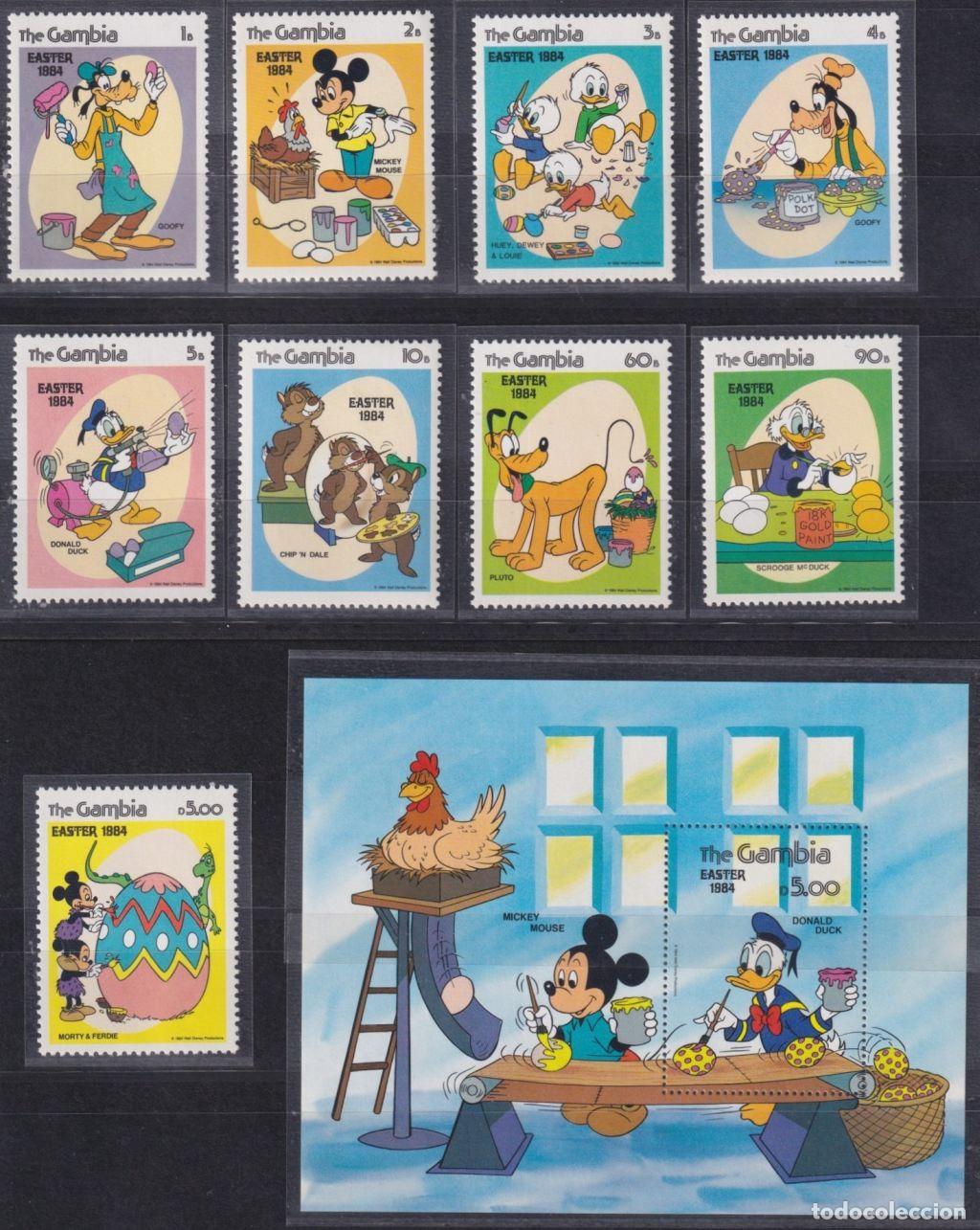 Sellos: F-EX62815 GAMBIA MNH 1984 EASTER WALT DISNEY MICKEY MOUSE DONALD DUCK GOOFY.