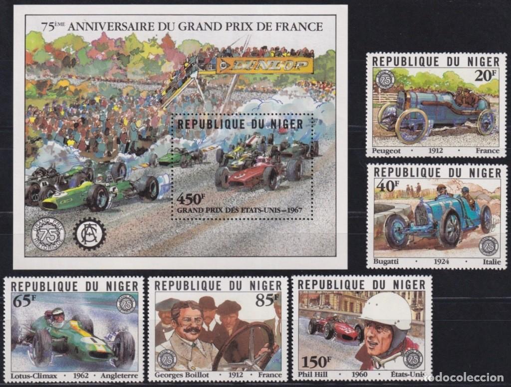 Selos: F-EX62889 NIGER MNH 1981 75th ANNIV GRAN PRIX RACING CAR OLD CAR AUTOMOVIL.