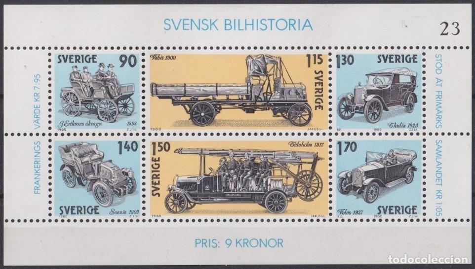 Francobolli: F-EX63496 SVERIGE SWEDEN SUEDE MNH 1980 CLASSIC CAR OLD CAR AUTOMOVIL.