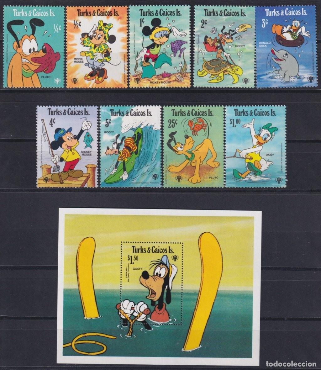 Francobolli: F-EX62833 TURK & CAICOS MNH 1979 WALT DISNEY DONALD DUCK MICKEY MOUSE GOOFY MINNIE.