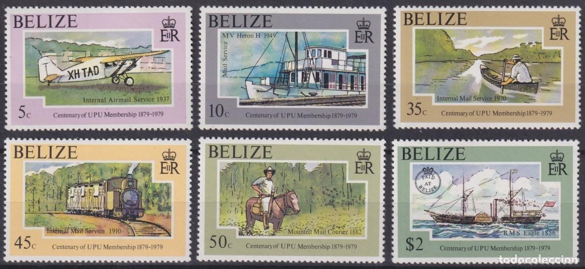 Francobolli: F-EX63579 BELIZE MNH 1979 UPU CENT MEMBERSHIP TRANSPORT RAILROAD RAILWAYS TRAIN FERROCARRIL LOCOMOTI