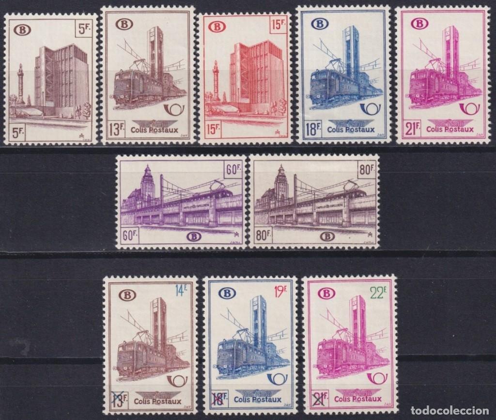 Francobolli: F-EX63293 BELGIUM MH 1954-56 COLIS POSTAUX MERCURY RAILROAD RAILWAYS TRAIN FERROCARRIL LOCOMOTIVES.