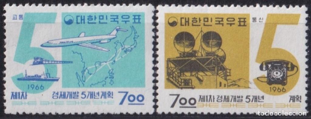 Francobolli: F-EX63542 KOREA MNH 1966 AVION TELEPHON RAILWAYS TRAIN LOCOMOTIVE RAILROAD FERROCARRIL.