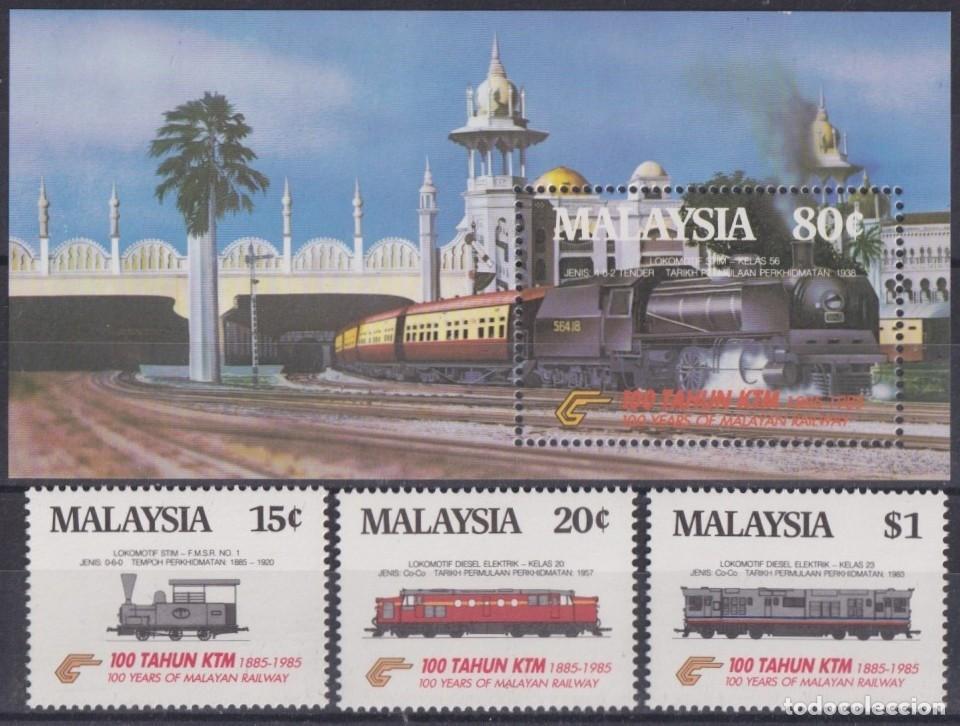 Francobolli: F-EX63410 MALAYSIA MNH 1985 RAILROAD TRAIN RAILWAYS LOCOMOTIVE FERROCARRIL