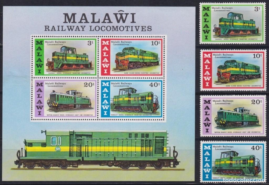 Francobolli: F-EX62869 MALAWI MNH 1976 RAILROAD TRAIN RAILWAYS LOCOMOTIVE FERROCARRIL