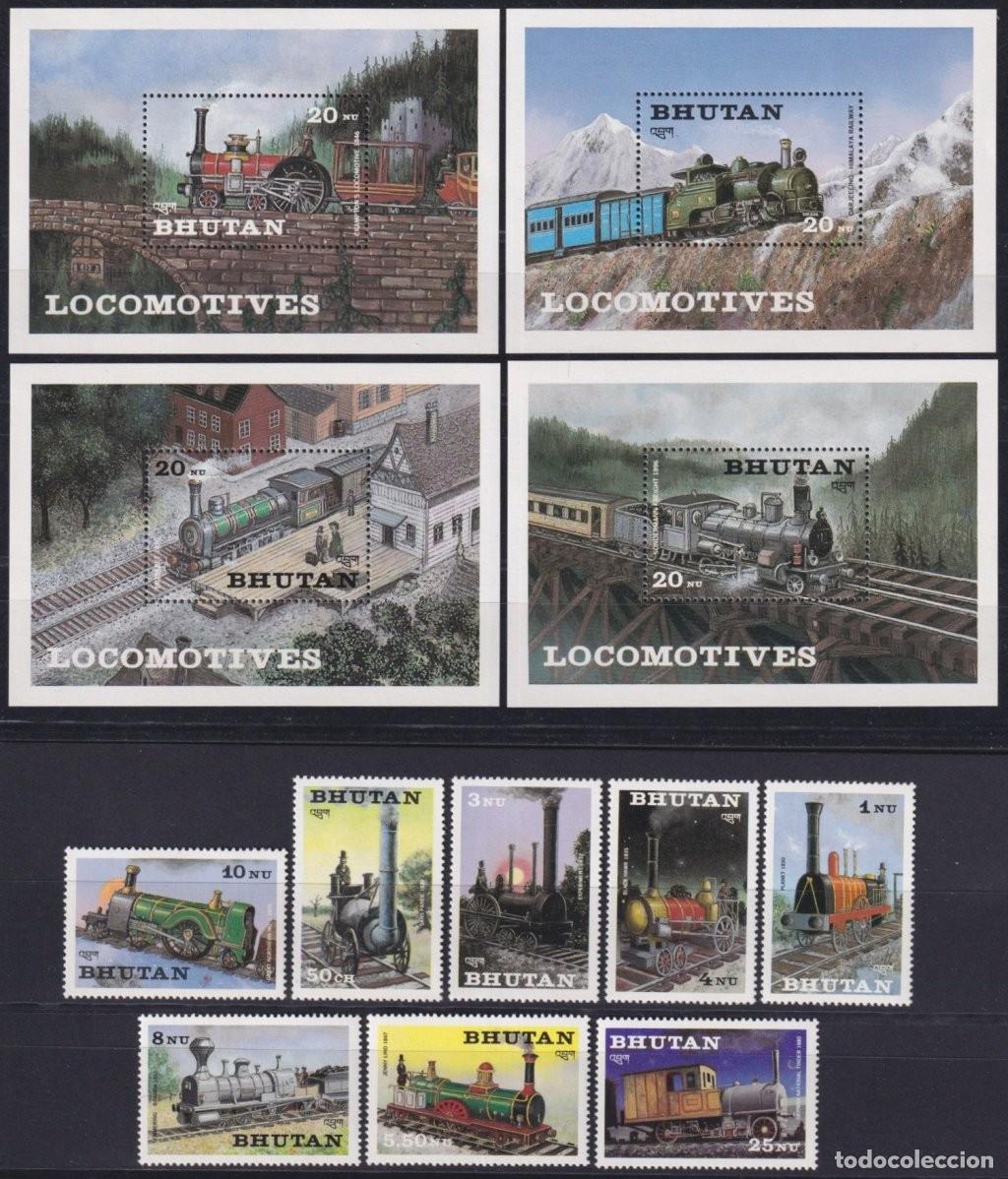 Timbres: F-EX62853 BHUTAN MNH 1984 RAILROAD RAILWAYS TRAIN FERROCARRIL LOCOMOTIVES.