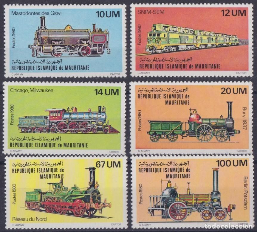 Timbres: F-EX63420 MAURITANIA MNH 1980 RAILROAD TRAIN RAILWAYS LOCOMOTIVE FERROCARRIL