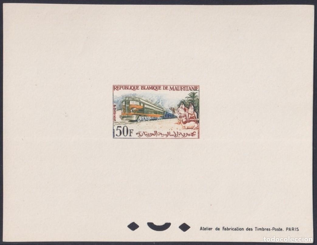 Timbres: F-EX63971 MAURITANIA MNH 1965 DELUXE PROOF RAILROAD CAMEL TRAIN RAILWAYS LOCOMOTIVE FERROCARRIL