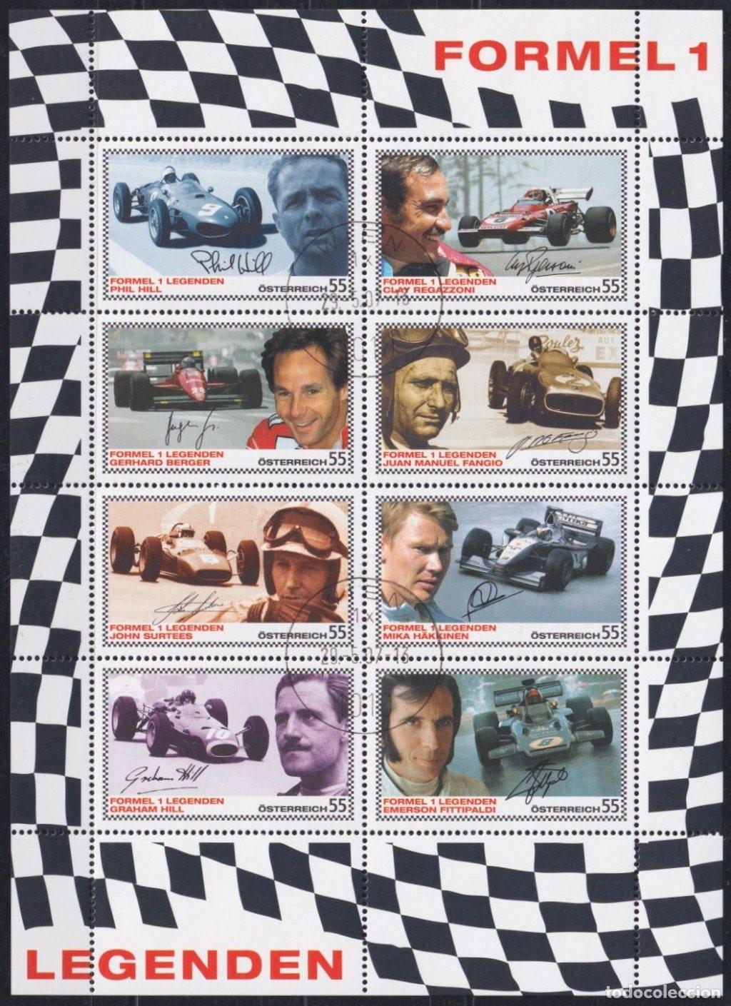 Timbres: F-EX59898 AUSTRIA USED 2007 FORMULA 1 SPORT RACE CAR AUTO AUTOMOVIL TRANSPORTS