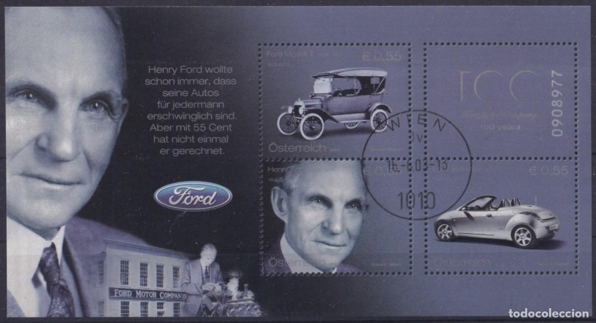 Timbres: F-EX61926 AUSTRIA USED 2003 HENRY FORD AUTO AUTOMOVIL TRANSPORTS.
