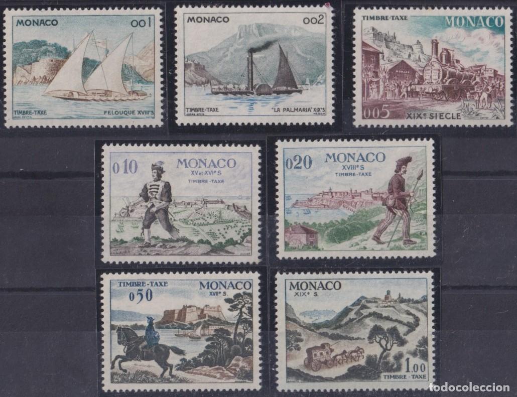 Briefmarken: F-EX63424 MONACO MNH 1956 POSTAGE DUE SHIP RAILROAD GLOBE AIRPLANE SPACE ROCKET