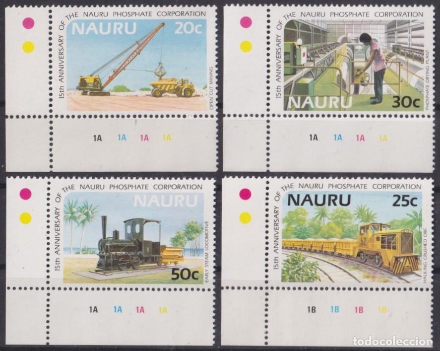 Timbres: F-EX63437 NAURU MNH 1982 PHOSPHATE RAILROAD TRAIN RAILWAYS LOCOMOTIVE FERROCARRIL