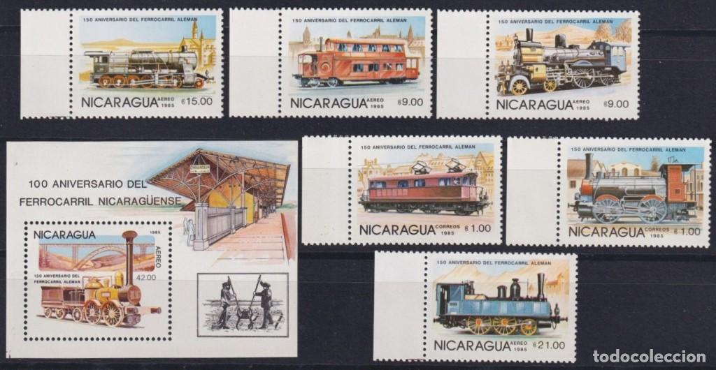 Timbres: F-EX63441 NICARAGUA MNH 1985 RAILROAD TRAIN RAILWAYS LOCOMOTIVE FERROCARRIL.