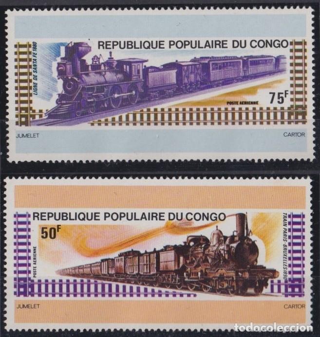 Timbres: F-EX63589 CONGO MNH 1975 RAILROAD TRAIN FERROCARRIL LOCOMOTIVES RAILWAYS.
