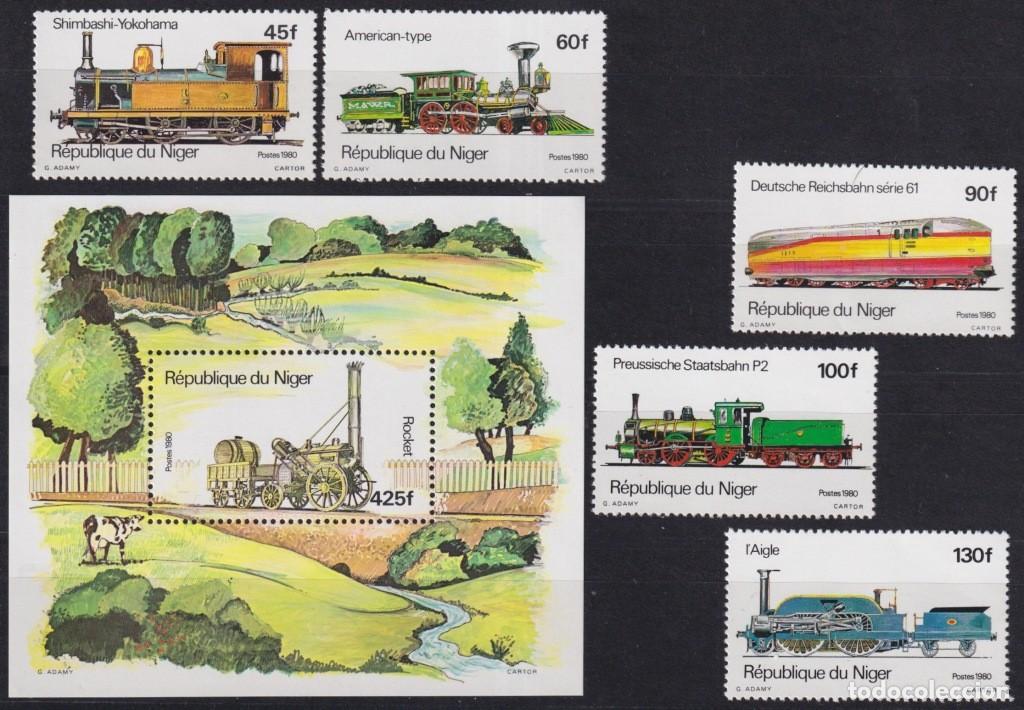Selos: F-EX63608 NIGER MNH 1980 RAILROAD TRAIN RAILWAYS LOCOMOTIVE FERROCARRIL.