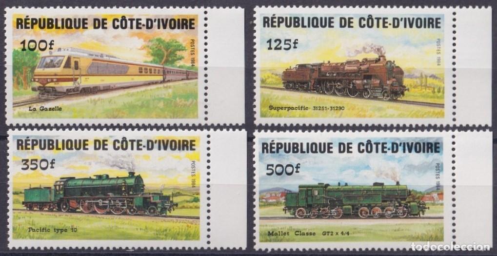 Timbres: F-EX63594 YVORY COAST MNH 1984 RAILROAD RAILWAYS FERROCARRIL TRAIN LOCOMOTIVE.