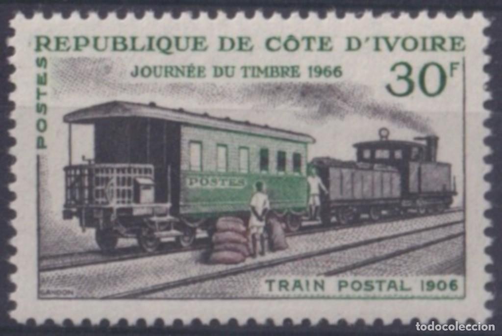 Timbres: F-EX63324 YVORY COAST MNH 1966 POSTAL RAILROAD RAILWAYS FERROCARRIL TRAIN LOCOMOTIVE.