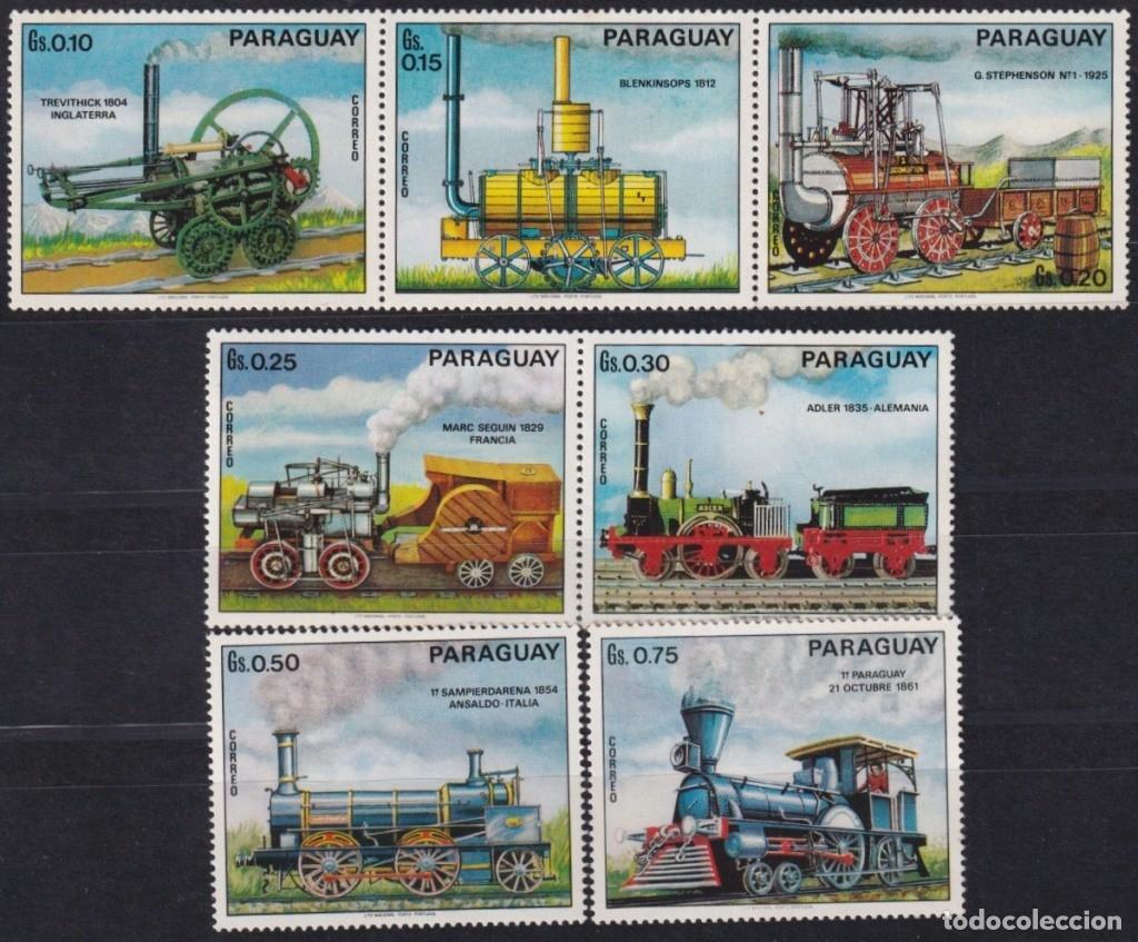 Timbres: F-EX63613 PARAGUAY MNH 1972 RAILROAD TRAIN RAILWAYS LOCOMOTIVE FERROCARRIL.
