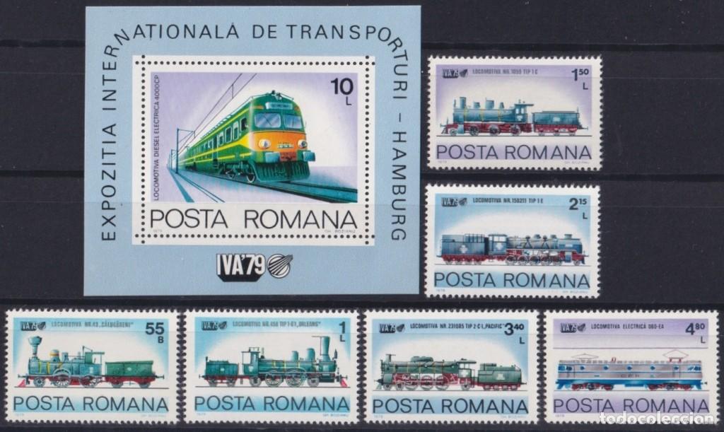 Selos: F-EX63998 RUMANIA MNH 1979 RAILROAD TRAIN RAILWAYS LOCOMOTIVE FERROCARRIL.