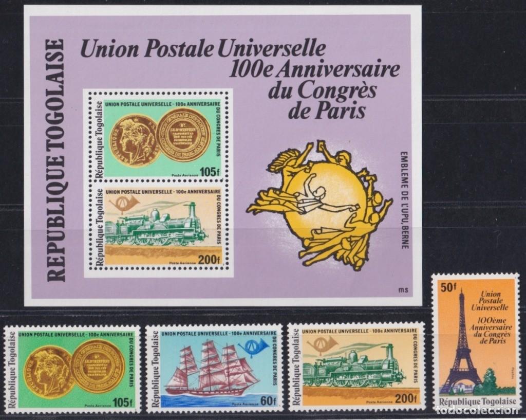 Timbres: F-EX63523 TOGO MNH 1978 100th ANNIV OF UPU RAILROAD FERROCARRIL CHEMIS DE FER.