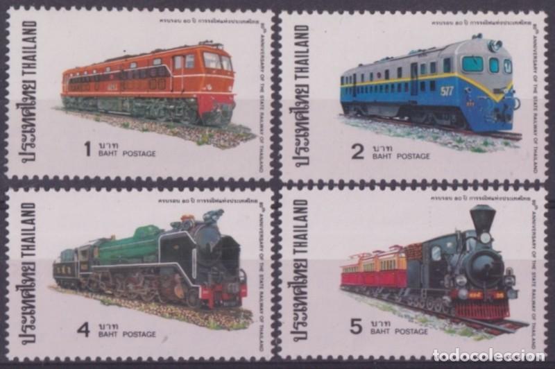 Timbres: F-EX64041 THAILAND MNH 1977 80th RAILROAD LOCOMOTIVE RAILROAD TRAIN FERROCARRIL.
