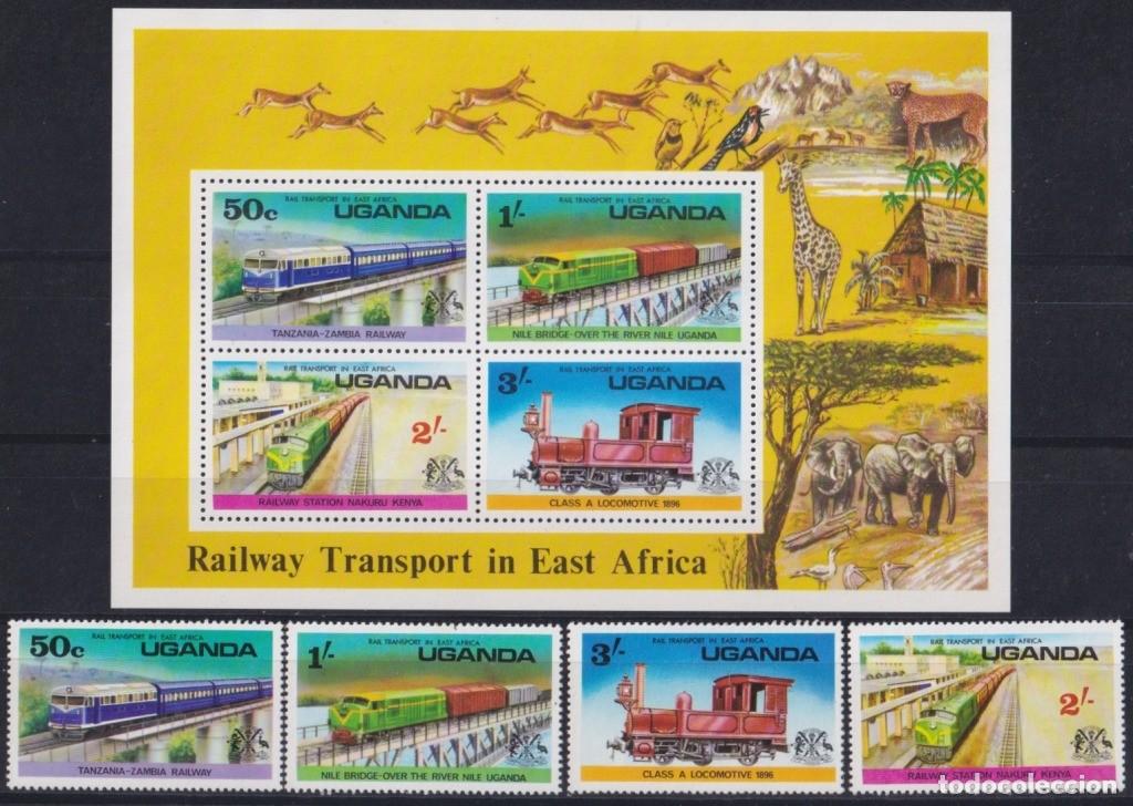 Timbres: F-EX63762 UGANDA MNH 1976 RAILROAD FERROCARRIL CHEMIS DE FER LOCOMOTIVE.