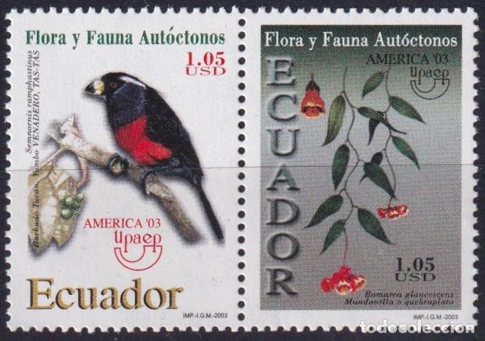 Briefmarken: F-EX65819 ECUADOR MNH 2003 UPAEP FAUNA & FLOWERS BIRD.