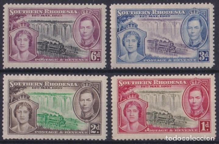 Selos: F-EX64036 SOUTH RHODESIA MH 1937 RAILROAD CHEMIS DE FER LOCOMOTIVE TRAIN.