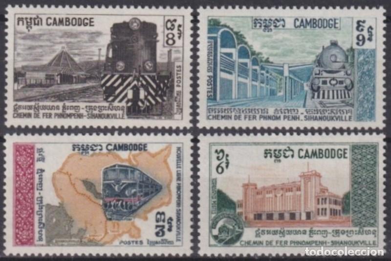 Selos: F-EX63323 CAMBODIA MNH 1969 OPENING RAILWAY LINE PHNOM PENH &ndash; SIHANOUKVILLE CHEMIS DE FER RAILWAY TR