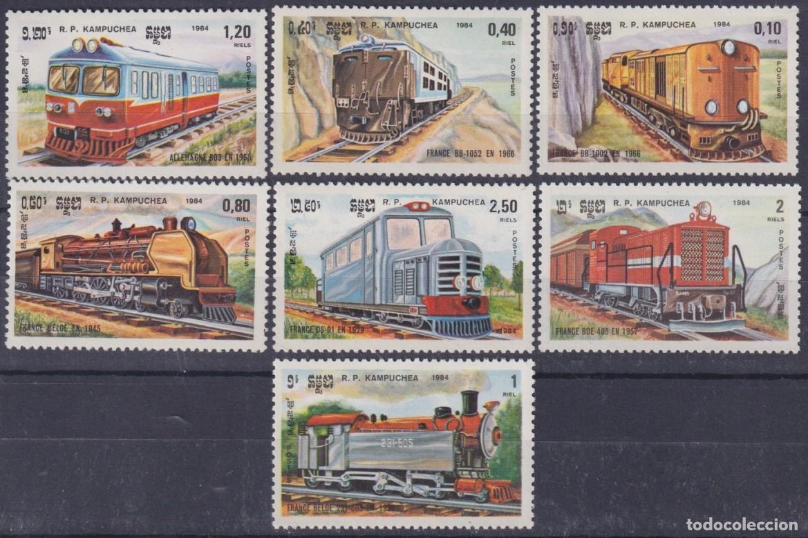 Selos: F-EX63319 CAMBODIA MNH 1984 CHEMIS DE FER RAILWAY TRAIN LOCOMOTIVE FERROCARRIL.