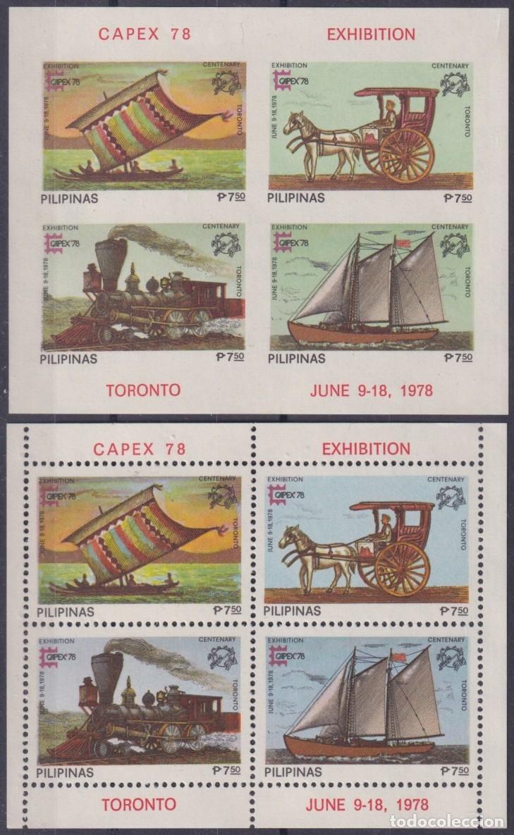 Selos: F-EX63353 PHILIPPINES MNH 1978 CAPEX SHIP CHEMIS DE FER RAILWAY TRAIN LOCOMOTIVE FERROCARRIL.