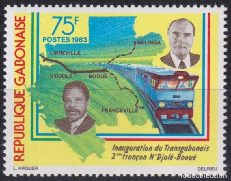 Timbres: F-EX63824 GABON MNH 1986 INAUGURATION RAILWAY TRAIN LOCOMOTIVE FERROCARRIL.