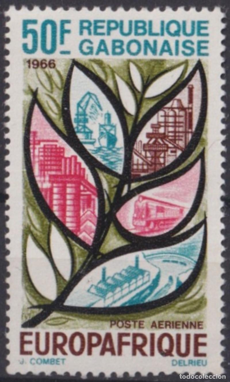 Timbres: F-EX63356 GABON MNH 1966 EUROAFRIQUE INDUSTRY RAILWAY TRAIN LOCOMOTIVE FERROCARRIL.