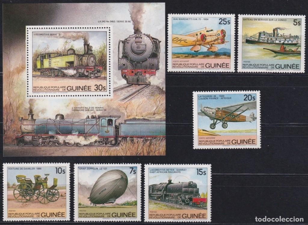 Timbres: F-EX63123 GUINEA MNH 1984 JAPAN RAILROAD RAILWAYS TRAIN LOCOMOTIVE.