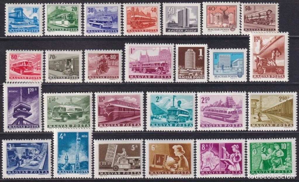 Selos: F-EX62769 HUNGARY MNH 1963-72 DEFINITIVE TRANSPORT BUS AUTOMOVIL RAILROAD TRAIN RAILWAYS LOCOMOTIVE